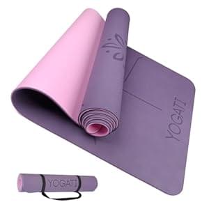 Non Slip Yoga Mats with Strap – Pilates & Exercise Mat for Home Workout