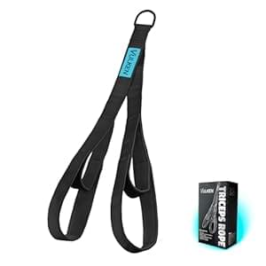 Vulken Tricep Rope Cable Attachment. 28.7 Inch & 22 Inch Two Lengths Built in One Pull Down Rope, Black & Pink