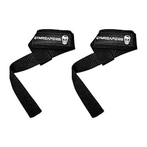Gymreapers Lifting Wrist Straps for Weightlifting, Bodybuilding, Powerlifting, Strength Training, & Deadlifts – Padded Neoprene with 18 inch Cotton
